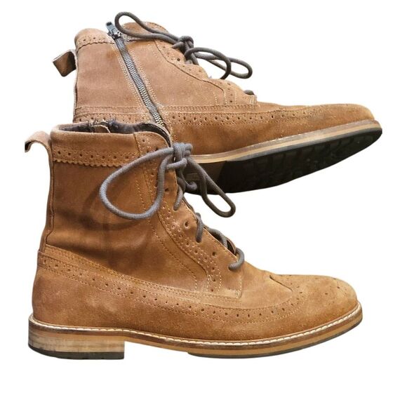 Crevo Boots Men's 8.5 Chestnut Brown Walkins Leather Wingtip Lace Up - Picture 1 of 6